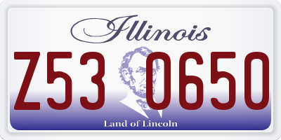 IL license plate Z530650