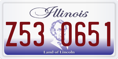 IL license plate Z530651