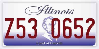 IL license plate Z530652