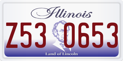 IL license plate Z530653