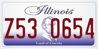 IL license plate Z530654