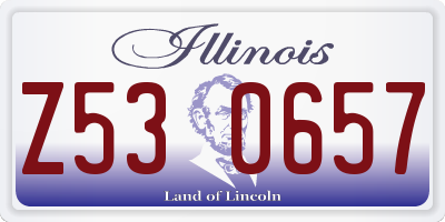 IL license plate Z530657
