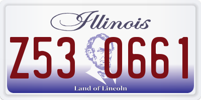 IL license plate Z530661