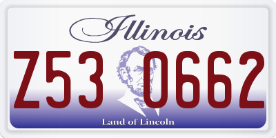 IL license plate Z530662