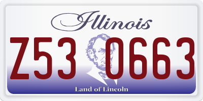 IL license plate Z530663