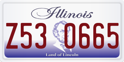 IL license plate Z530665