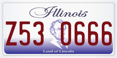 IL license plate Z530666