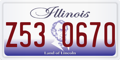 IL license plate Z530670