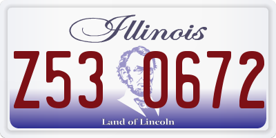 IL license plate Z530672