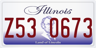 IL license plate Z530673