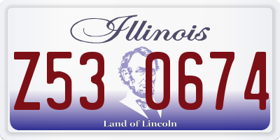 IL license plate Z530674