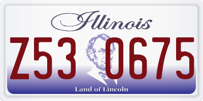 IL license plate Z530675