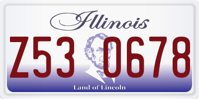 IL license plate Z530678