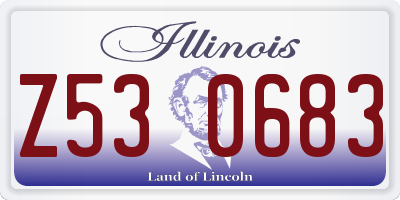 IL license plate Z530683