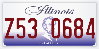 IL license plate Z530684