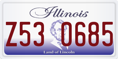 IL license plate Z530685