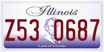 IL license plate Z530687
