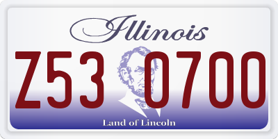 IL license plate Z530700