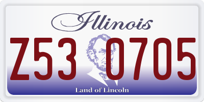 IL license plate Z530705
