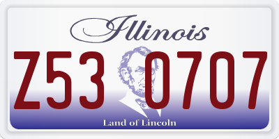 IL license plate Z530707