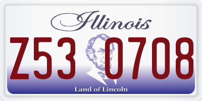 IL license plate Z530708