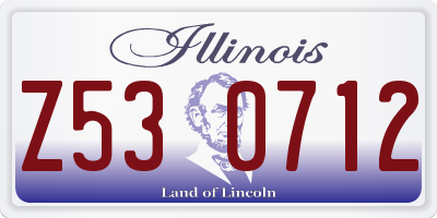 IL license plate Z530712