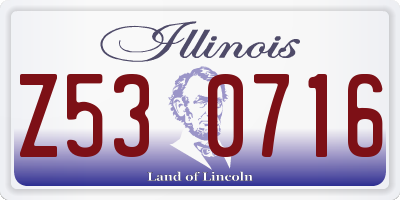 IL license plate Z530716