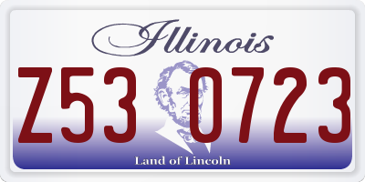 IL license plate Z530723