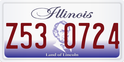 IL license plate Z530724
