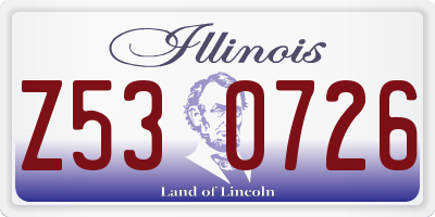 IL license plate Z530726