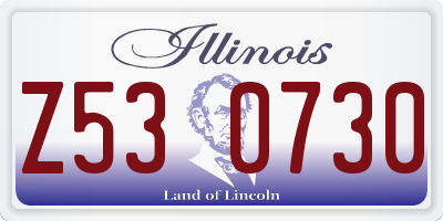 IL license plate Z530730