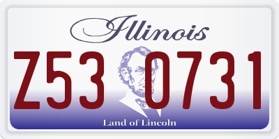 IL license plate Z530731