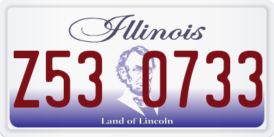 IL license plate Z530733