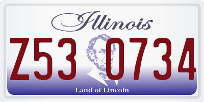 IL license plate Z530734