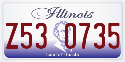 IL license plate Z530735