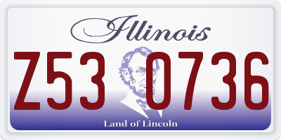 IL license plate Z530736