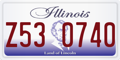 IL license plate Z530740
