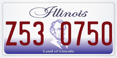 IL license plate Z530750