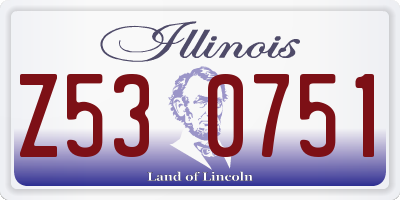 IL license plate Z530751