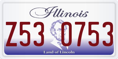 IL license plate Z530753