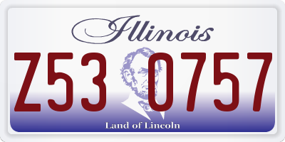 IL license plate Z530757