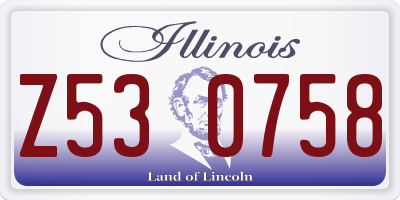 IL license plate Z530758