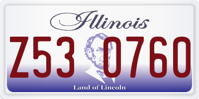 IL license plate Z530760