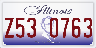 IL license plate Z530763