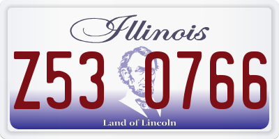 IL license plate Z530766