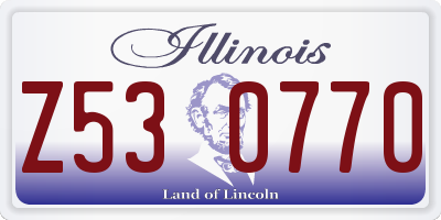 IL license plate Z530770