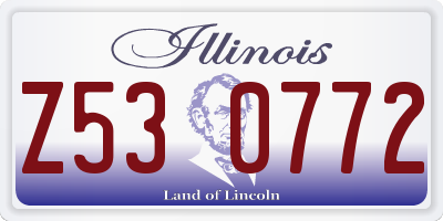 IL license plate Z530772