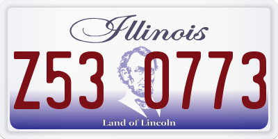 IL license plate Z530773