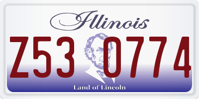 IL license plate Z530774