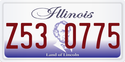IL license plate Z530775